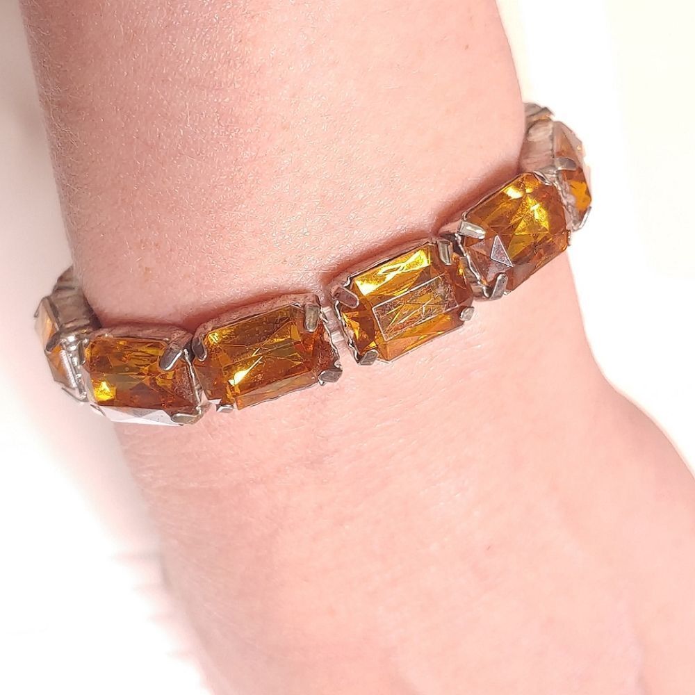 Topaz Rhinestone Bracelet